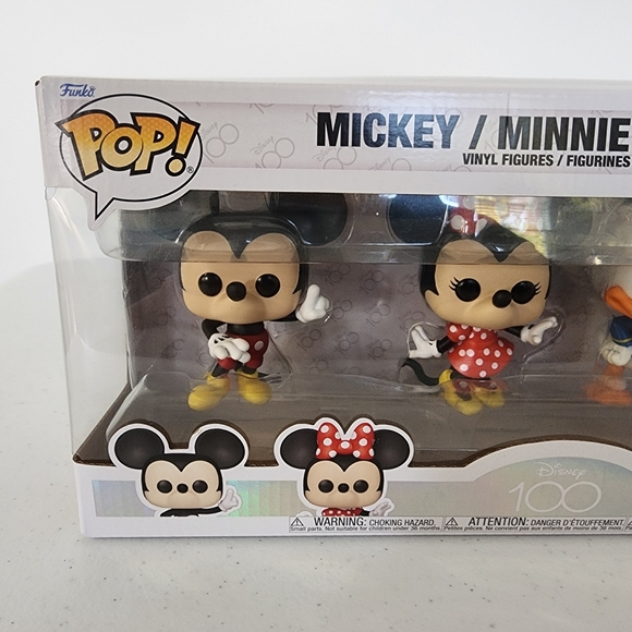 NEW‎ Funko Pop Disney 100 4 Pack Mickey Minnie Donald Daisy Walmart Exclusive - Picture 7 of 10